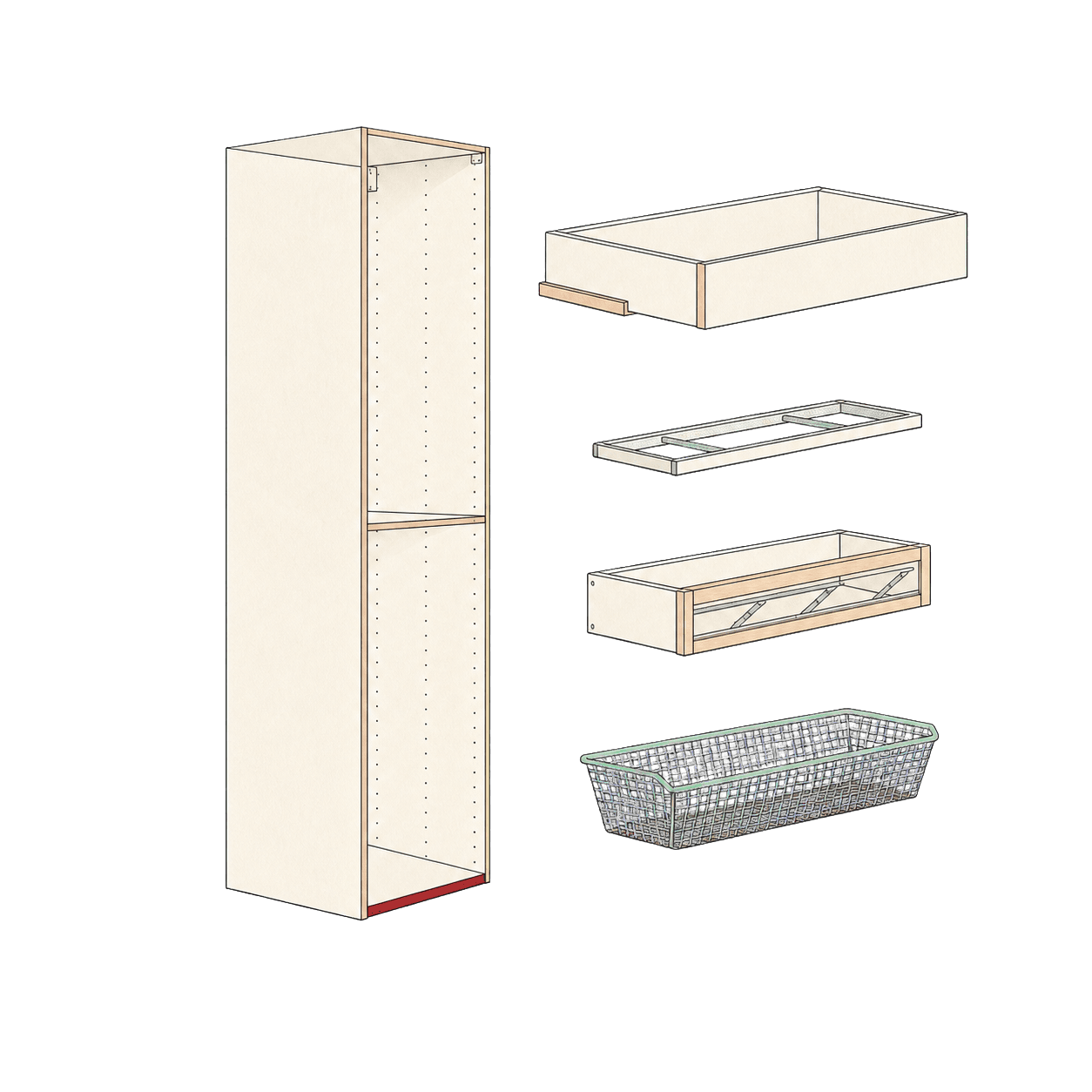 Velora study of IKEA PAX wardrobe elements