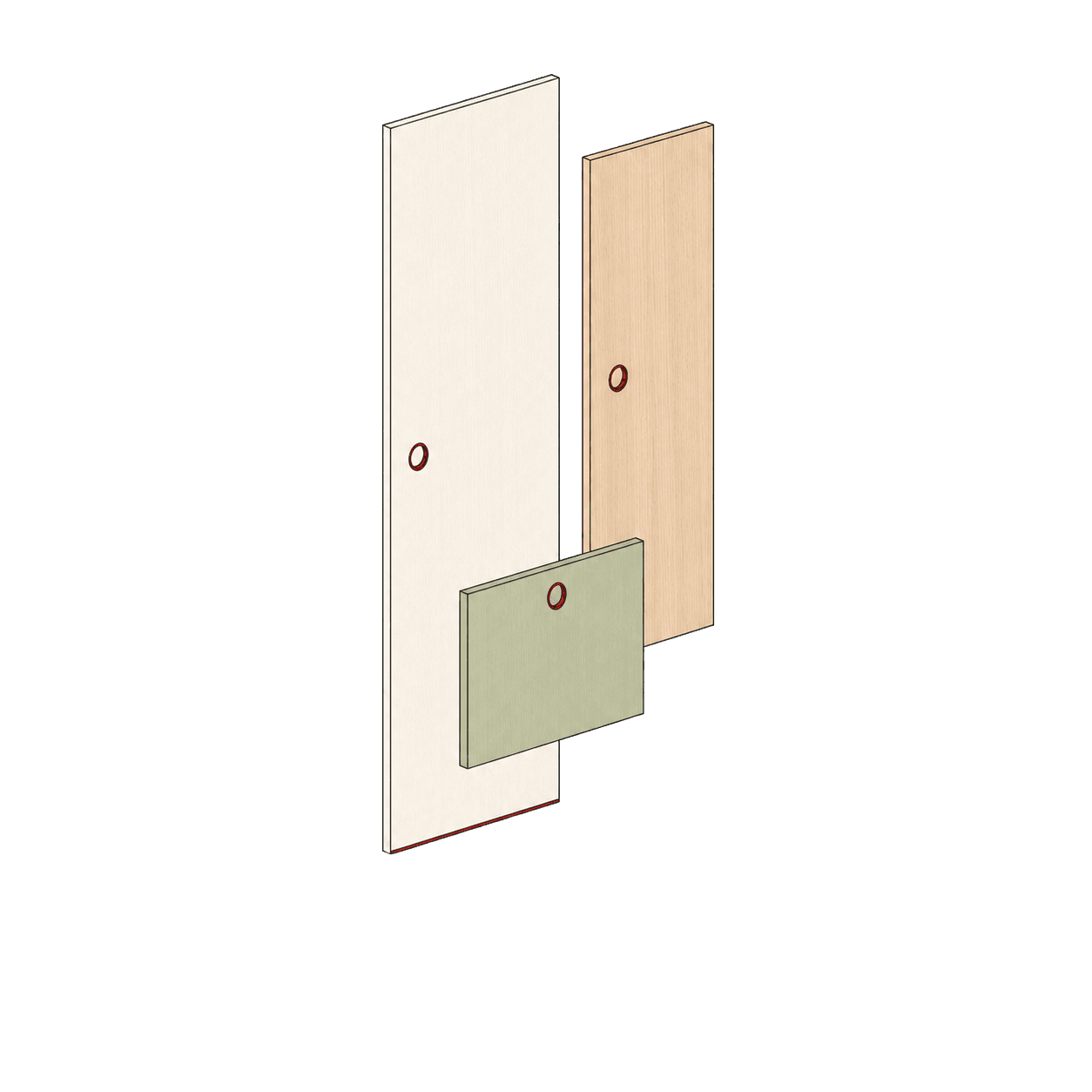 Velora study of bespoke PAX wardrobe fronts