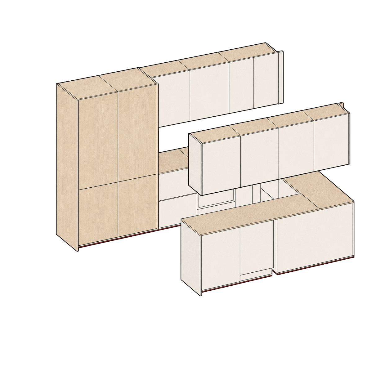 Velora concept — U-shaped kitchen FUM