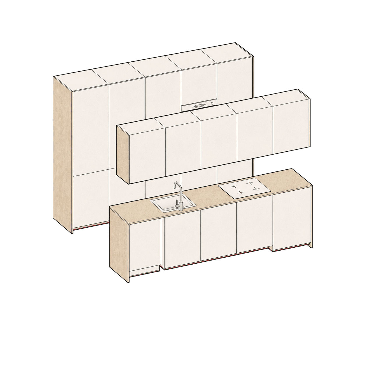 Velora concept — Parallel kitchen PM