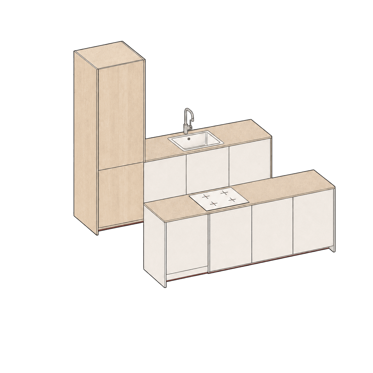 Velora concept — Parallel kitchen PS