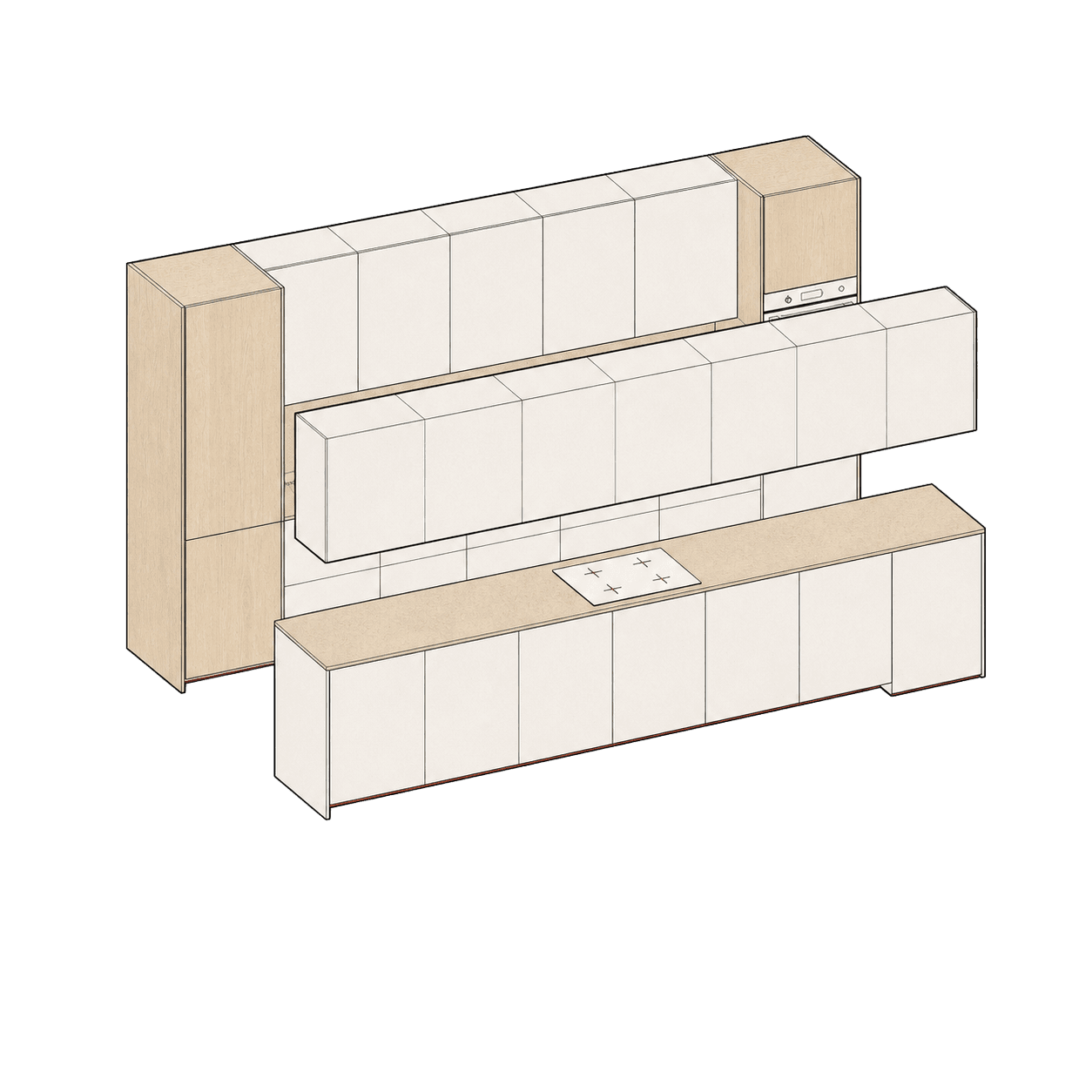 Velora concept — Parallel kitchen PXL