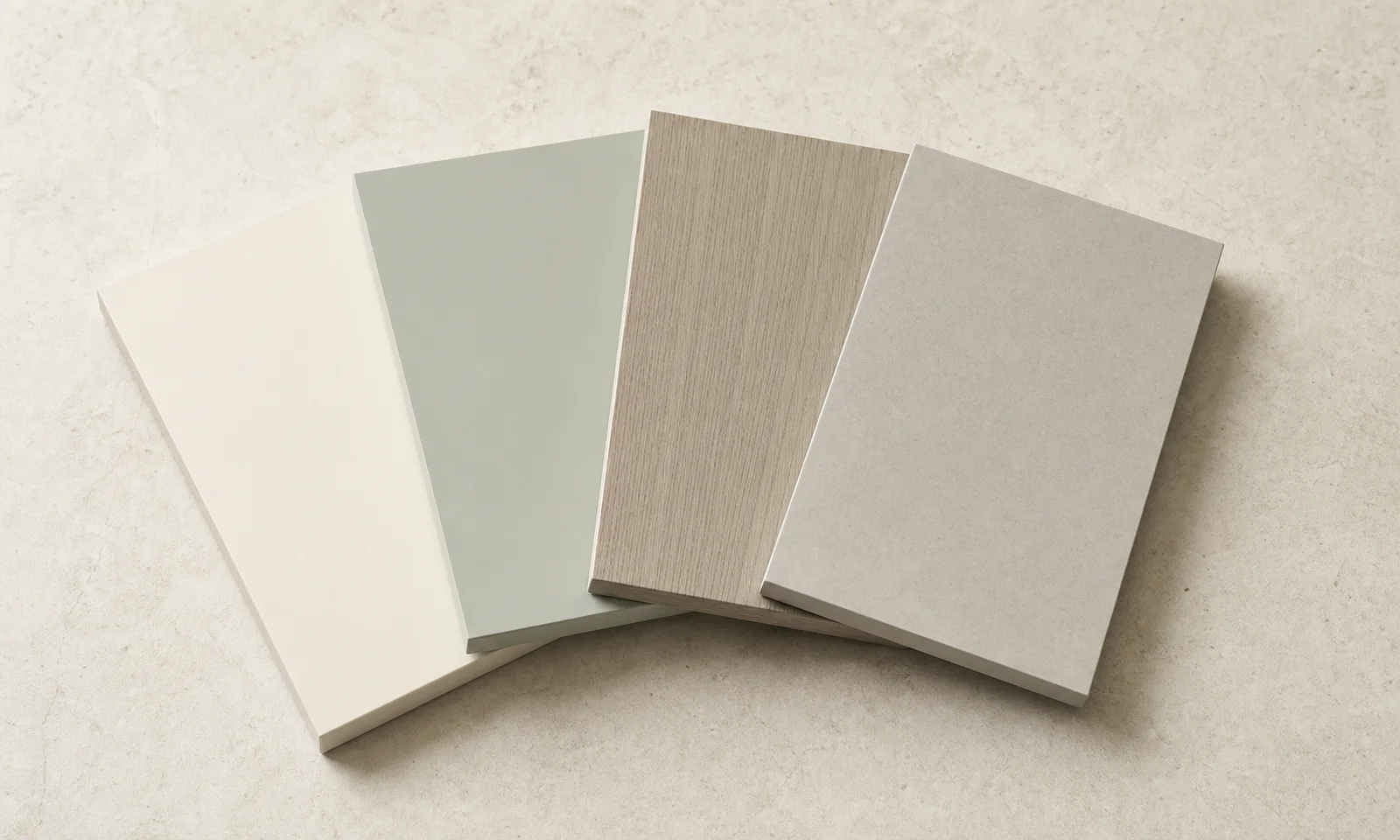 Four Neutral pack chips — Chalk, Sage, Ceniza ash, and Pebble